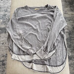 Ocean Drive Heather Gray Long Sleeve Top